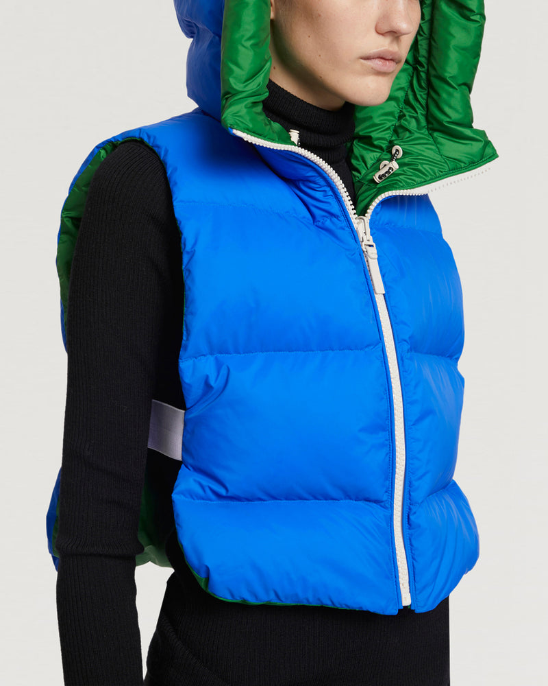 Two-tone padded hood-Yves Salomon-Winter sale & boxing day