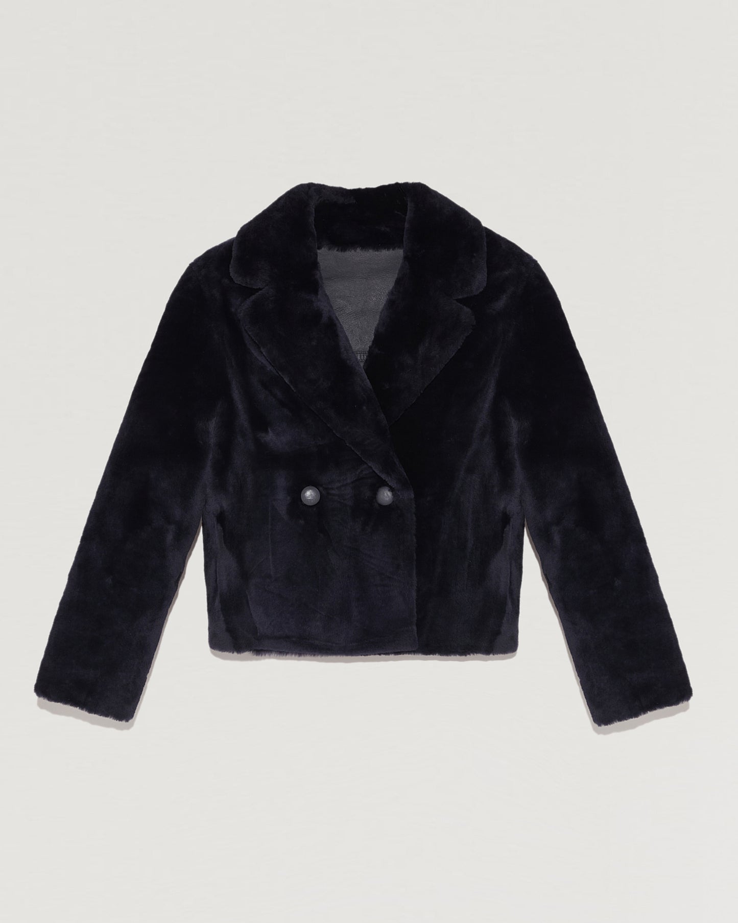 Short jacket in merino lambskin -Yves Salomon