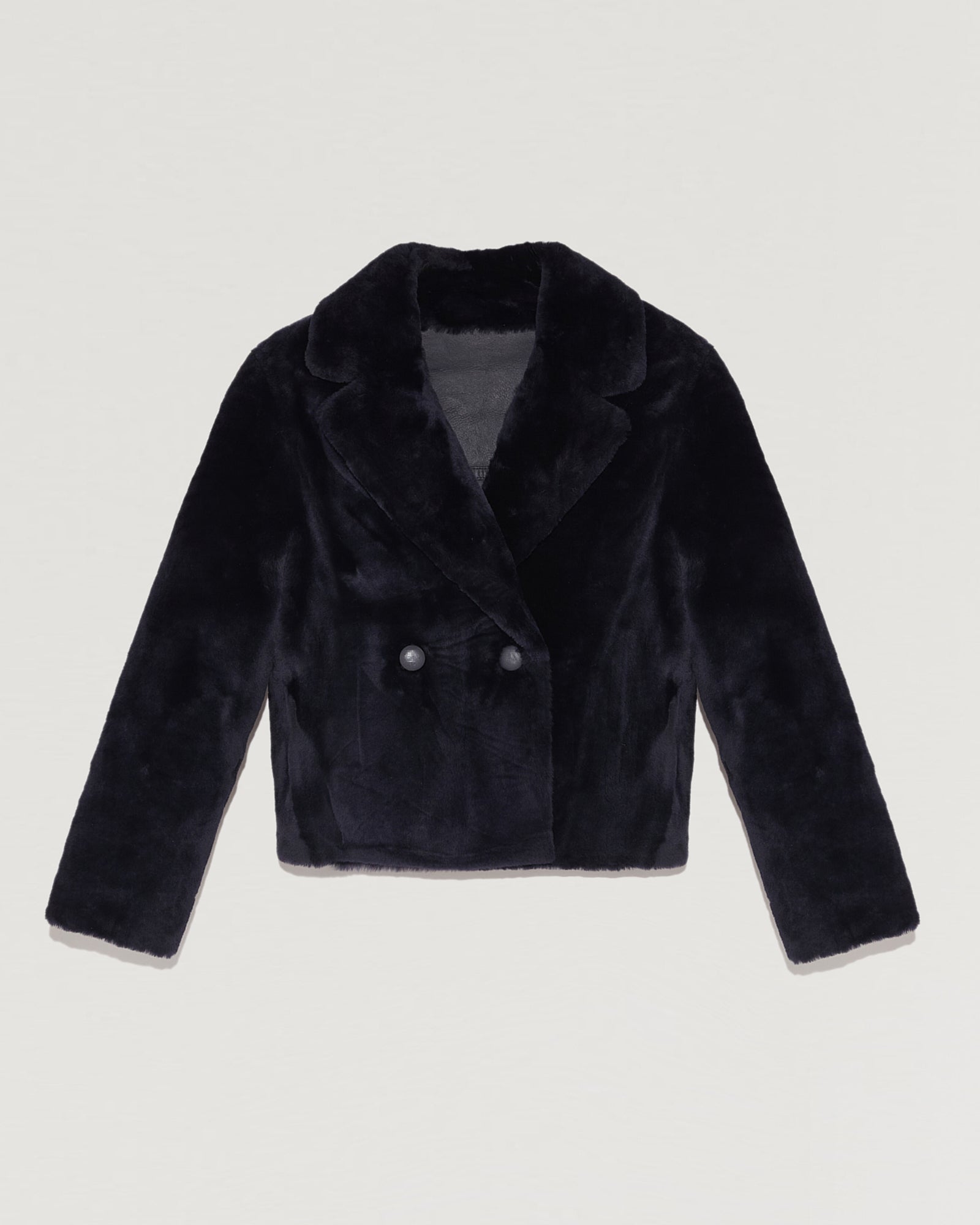 Short jacket in merino lambskin -Yves Salomon
