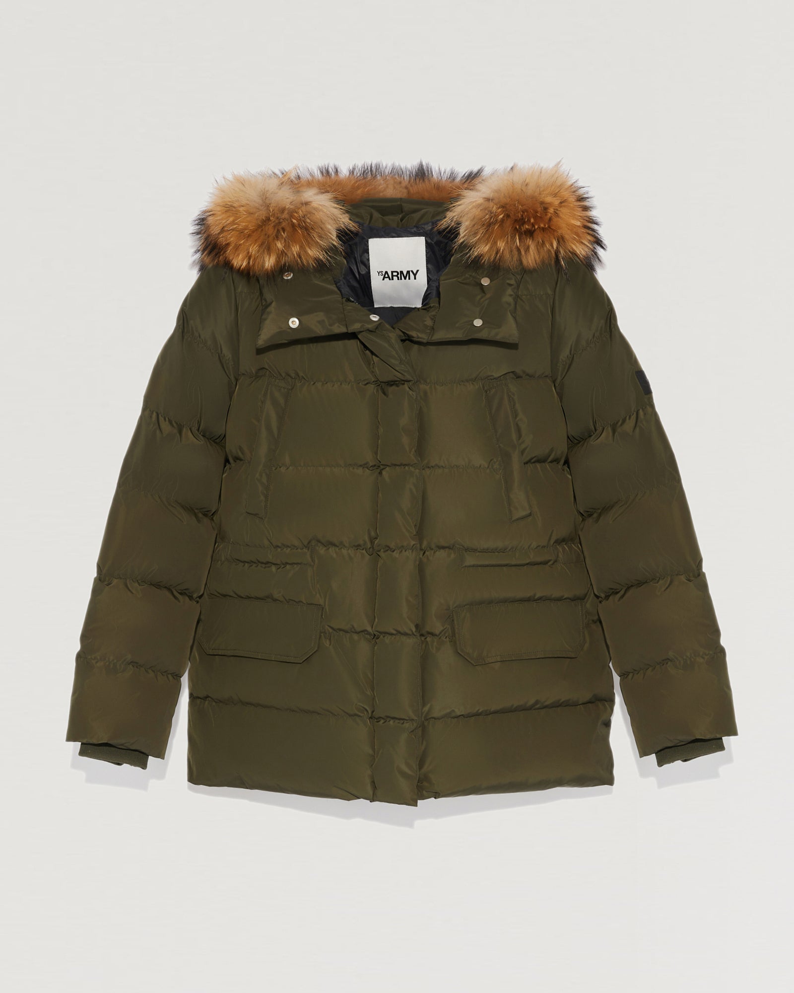 Black Friday 2025- Hooded down jacket with marmot fur-Yves Salomon-Winter sale & boxing day