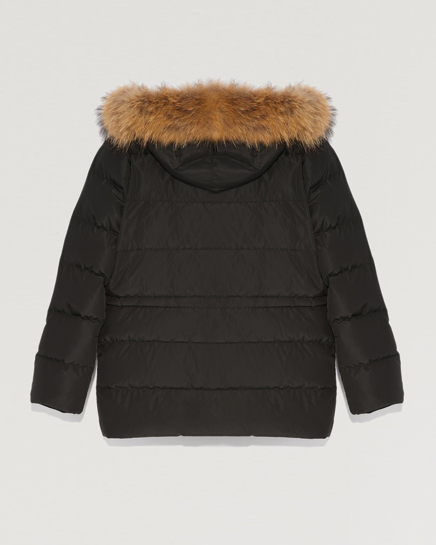 Black Friday 2025- Hooded down jacket with marmot fur-Yves Salomon-Winter sale & boxing day