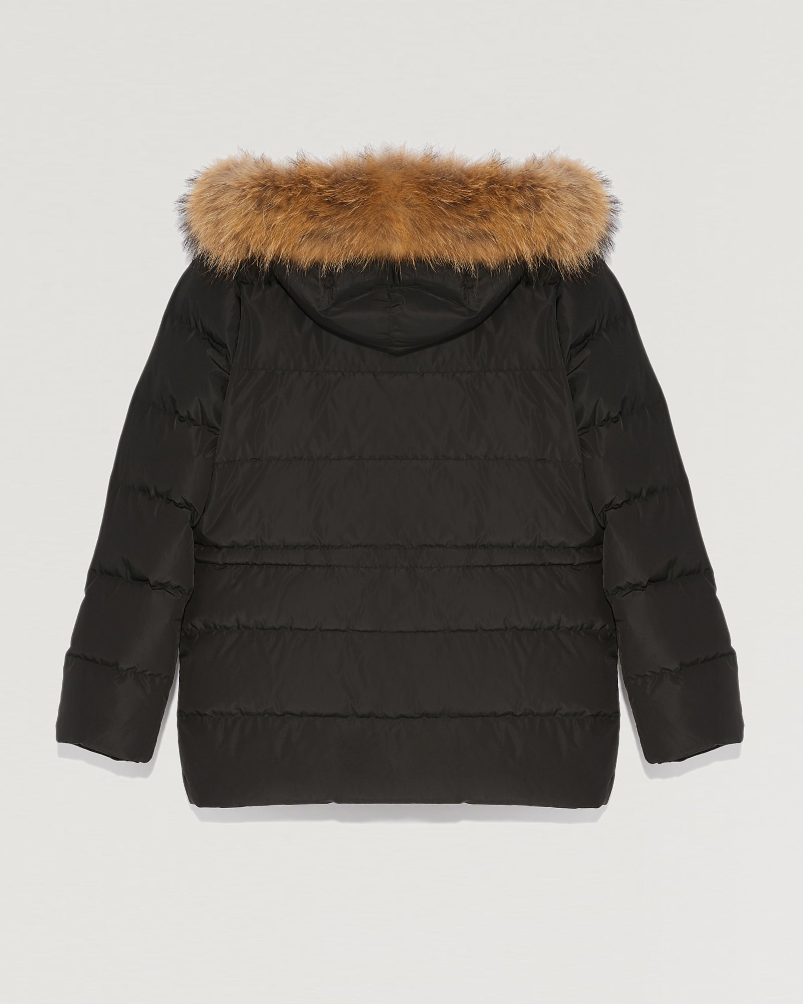 Black Friday 2025- Hooded down jacket with marmot fur-Yves Salomon-Winter sale & boxing day