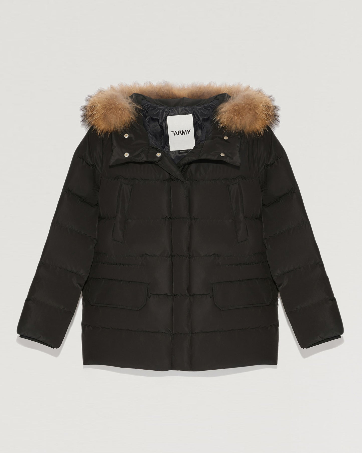 Black Friday 2025- Hooded down jacket with marmot fur-Yves Salomon-Winter sale & boxing day