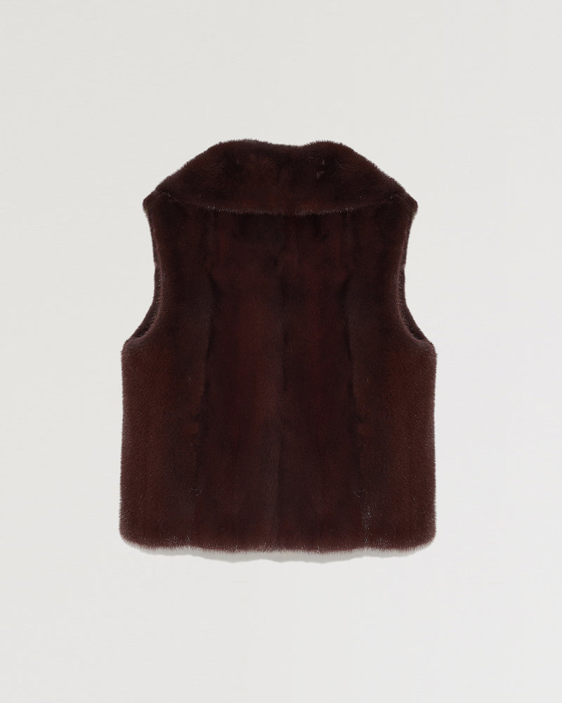 Sleeveless mink fur jacket-Yves Salomon-Winter sale & boxing day