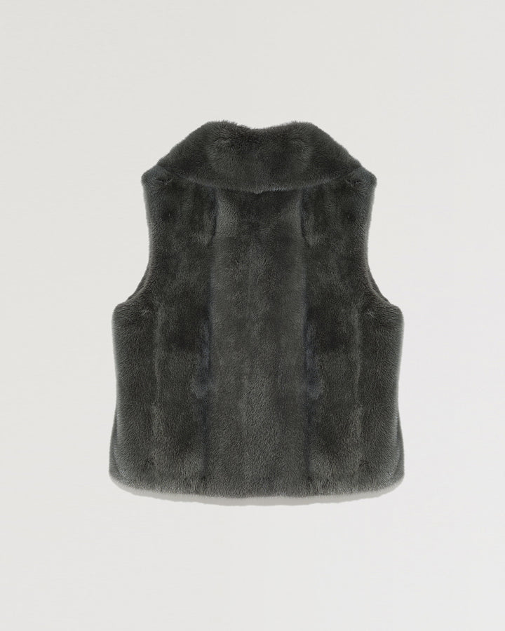 Sleeveless mink fur jacket-Yves Salomon-Winter sale & boxing day