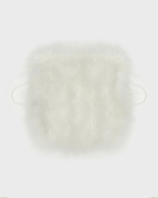 Mini feather bag - white