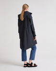 Long fishtail parka in techical fabric