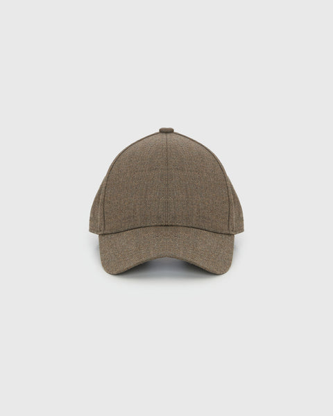 Fabric cap - brown -Yves Salomon – Yves Salomon UK