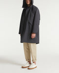 Waterproof fishtail parka in technical cold wool