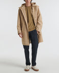 Waterproof cotton-blend fishtail parka
