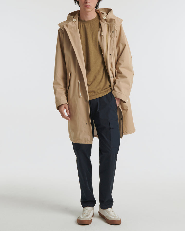 Waterproof cotton-blend fishtail parka