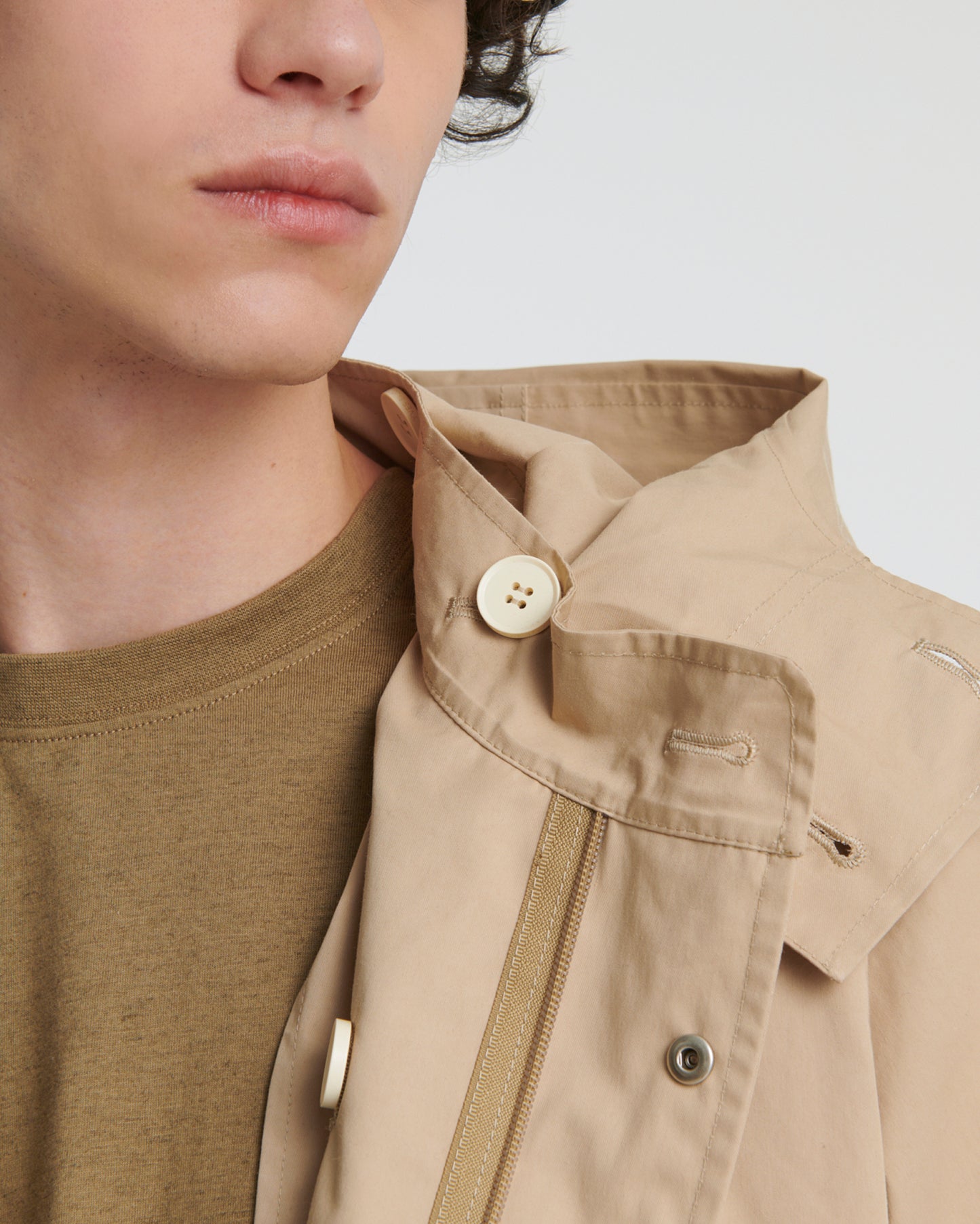 Waterproof cotton-blend fishtail parka
