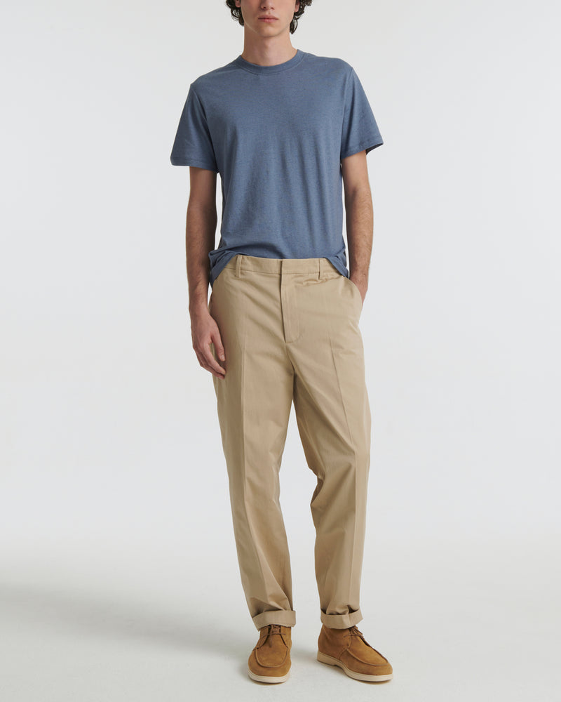 Straight cotton trousers