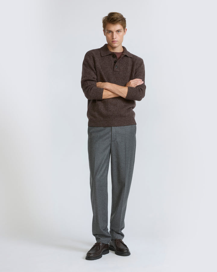 Loro Piana cashmere wool flannel chino pants - Yves Salomon - New Fall/Winter Collection