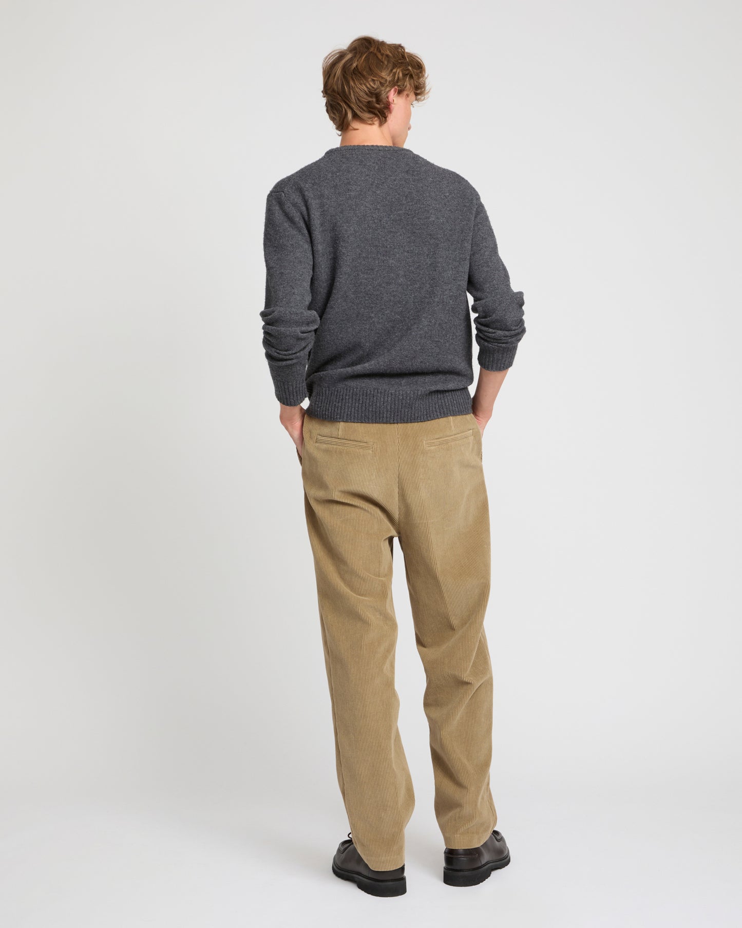 Corduroy straight leg trousers -Yves Salomon