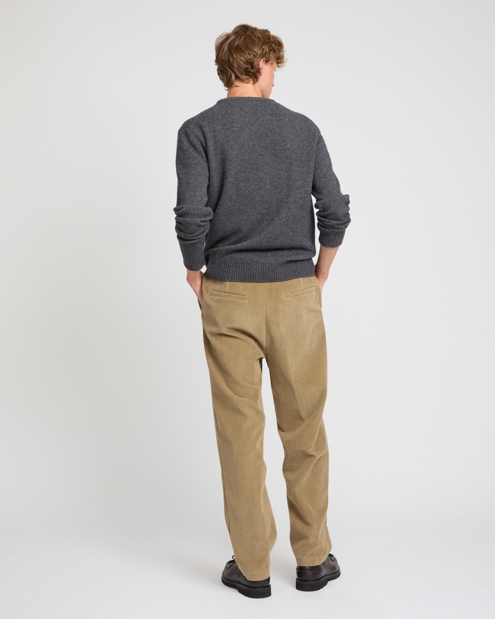 Corduroy straight leg trousers -Yves Salomon