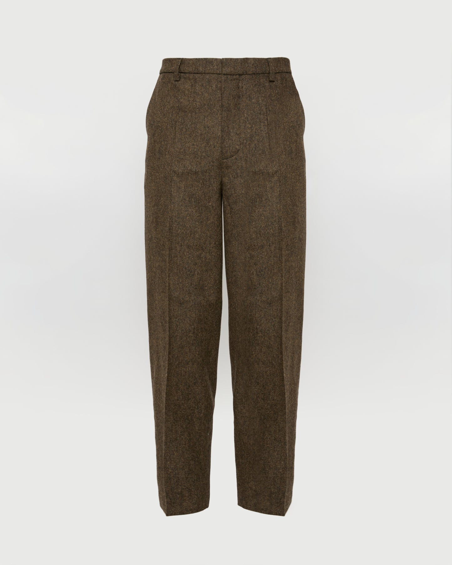 Straight-leg cashmere and wool tweed trousers -Yves Salomon