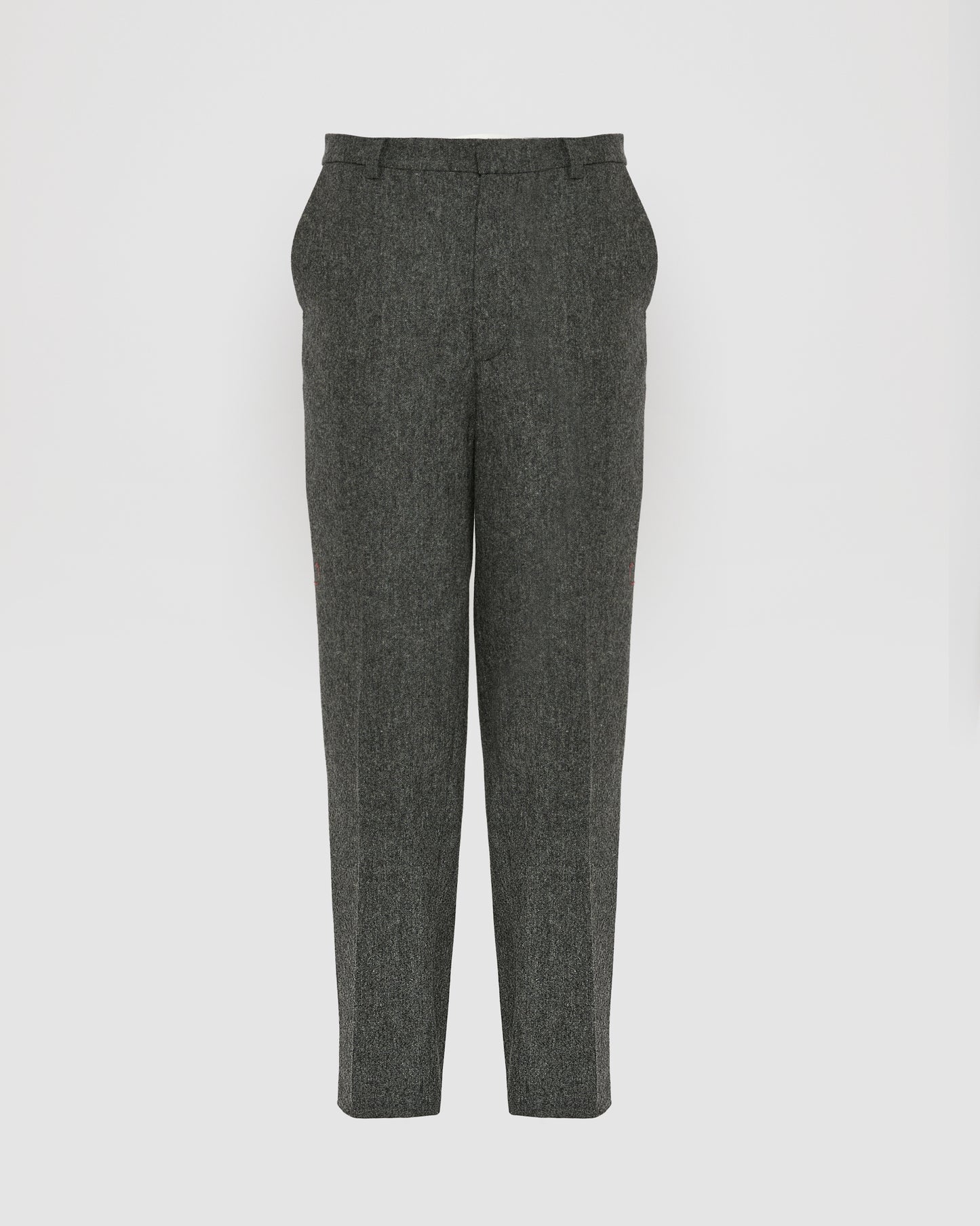 Straight-leg cashmere and wool tweed trousers