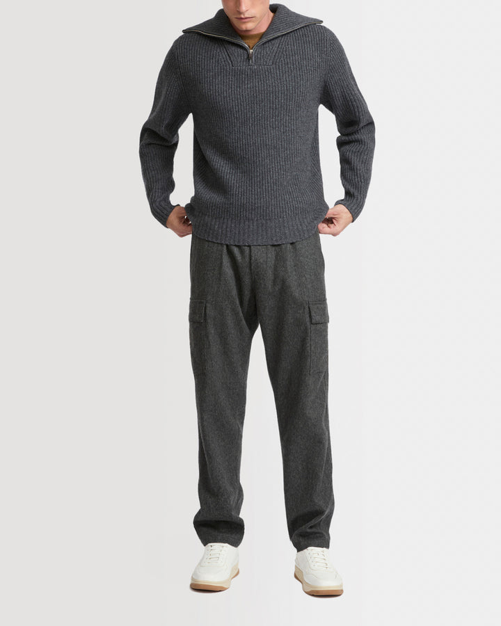 Wool cargo trousers
