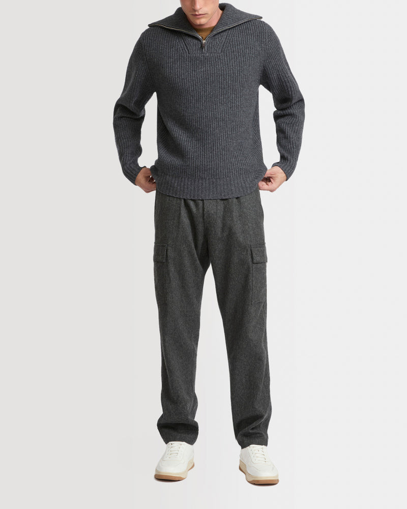 Wool cargo trousers