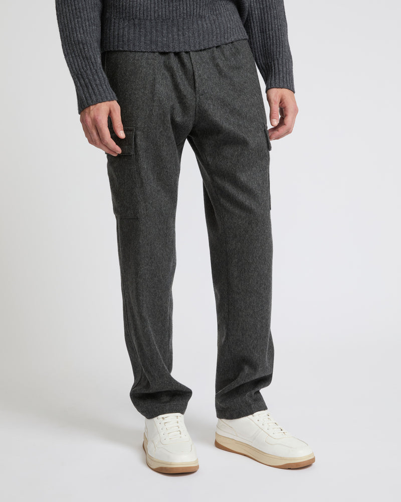 Wool cargo trousers