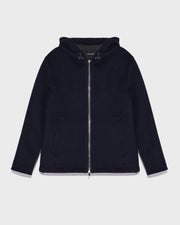 Double-sided wool-cashmere hoodie