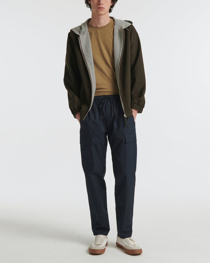 Jersey reversible wool blend hoody