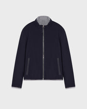 Jersey reversible wool blend jacket