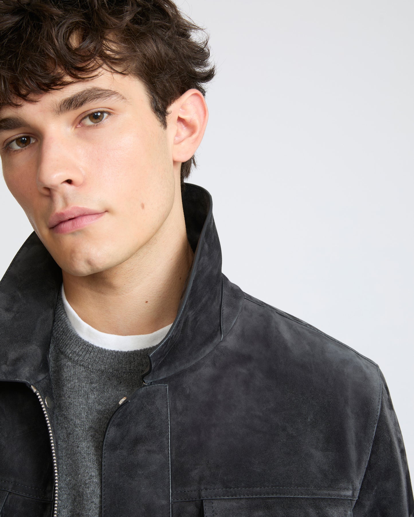 Suede calfskin leather jacket - Yves Salomon - New Fall Winter Collection