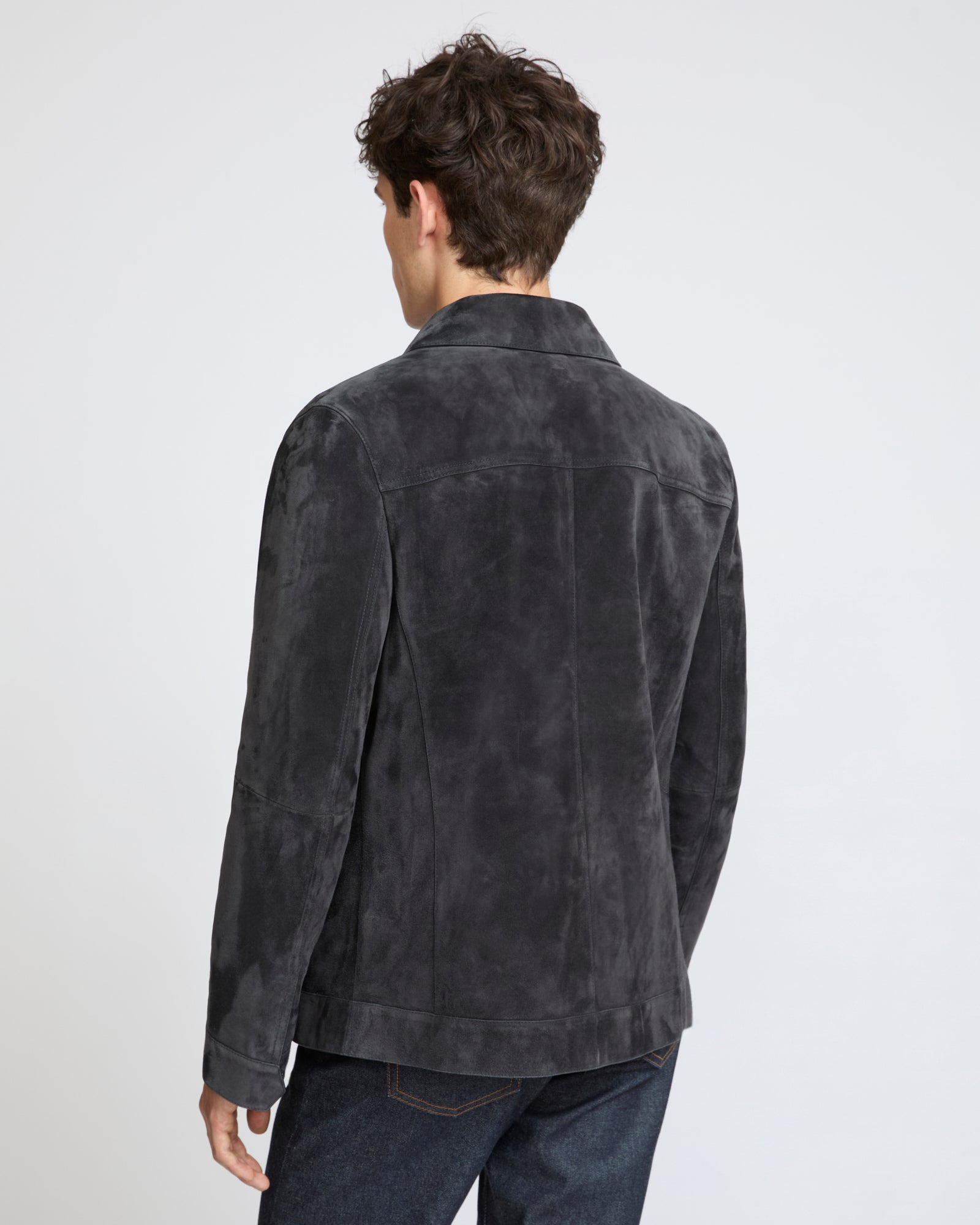 Suede calfskin leather jacket - Yves Salomon - New Fall Winter Collection