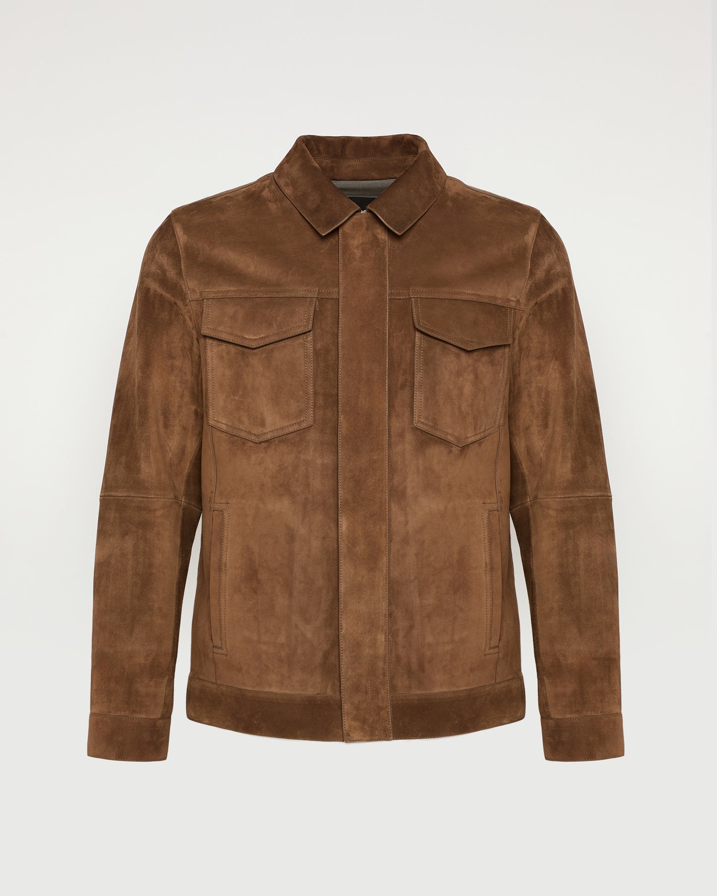 Suede-finish calfskin safari jacket