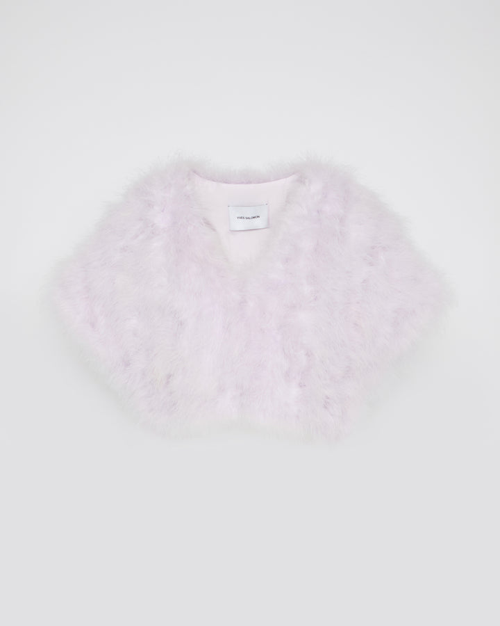 Cropped feather bolero