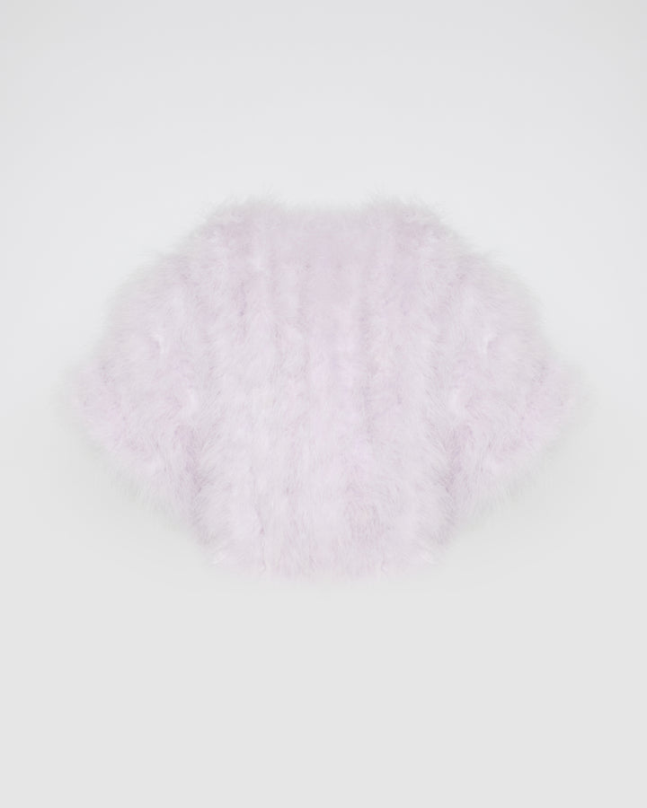 Cropped feather bolero