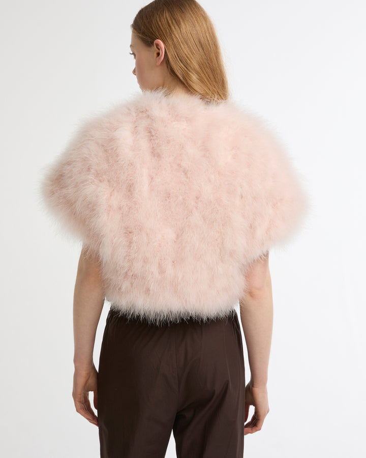 Cropped feather bolero -Yves Salomon - New spring summer collection