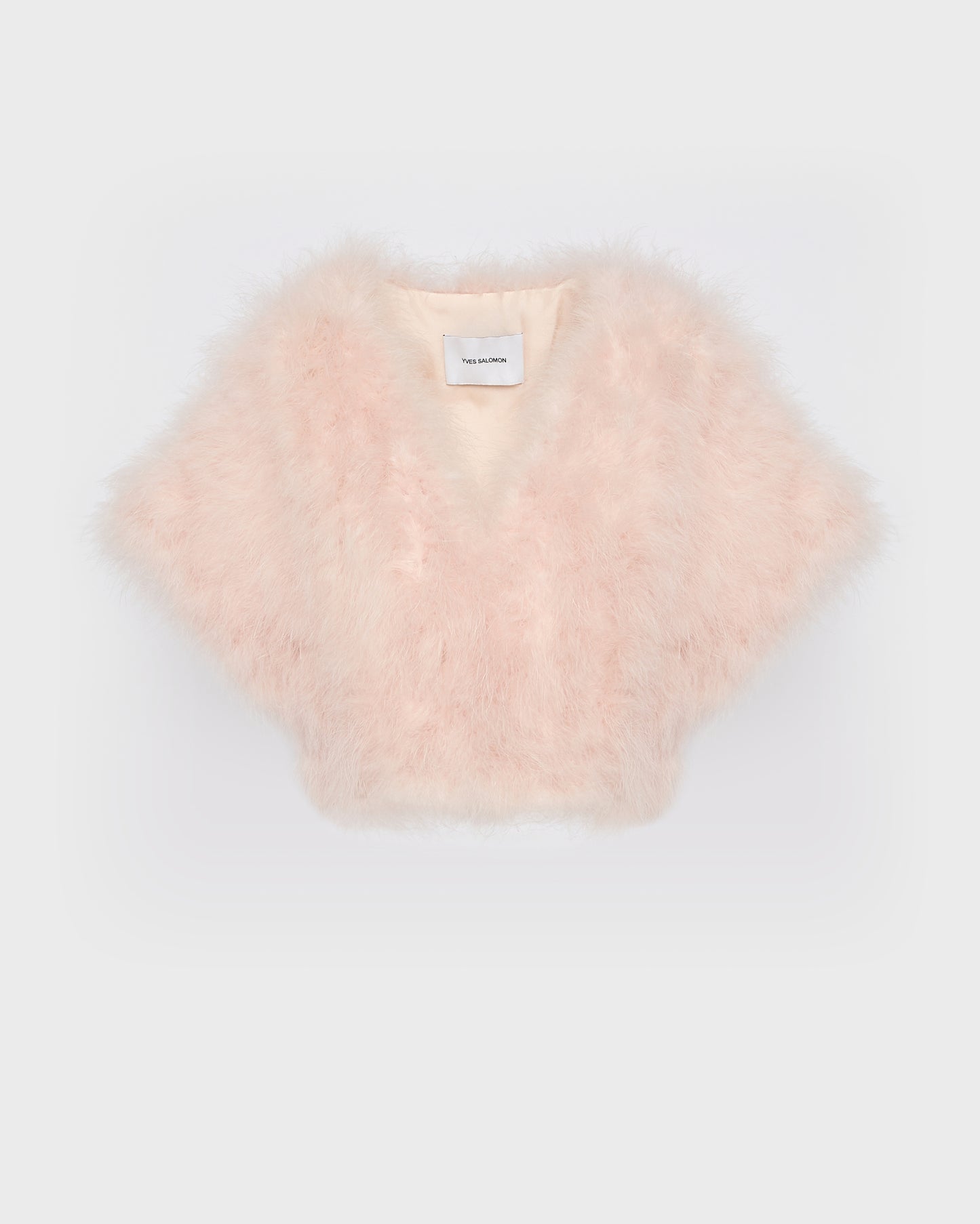 Cropped feather bolero -Yves Salomon - New spring summer collection