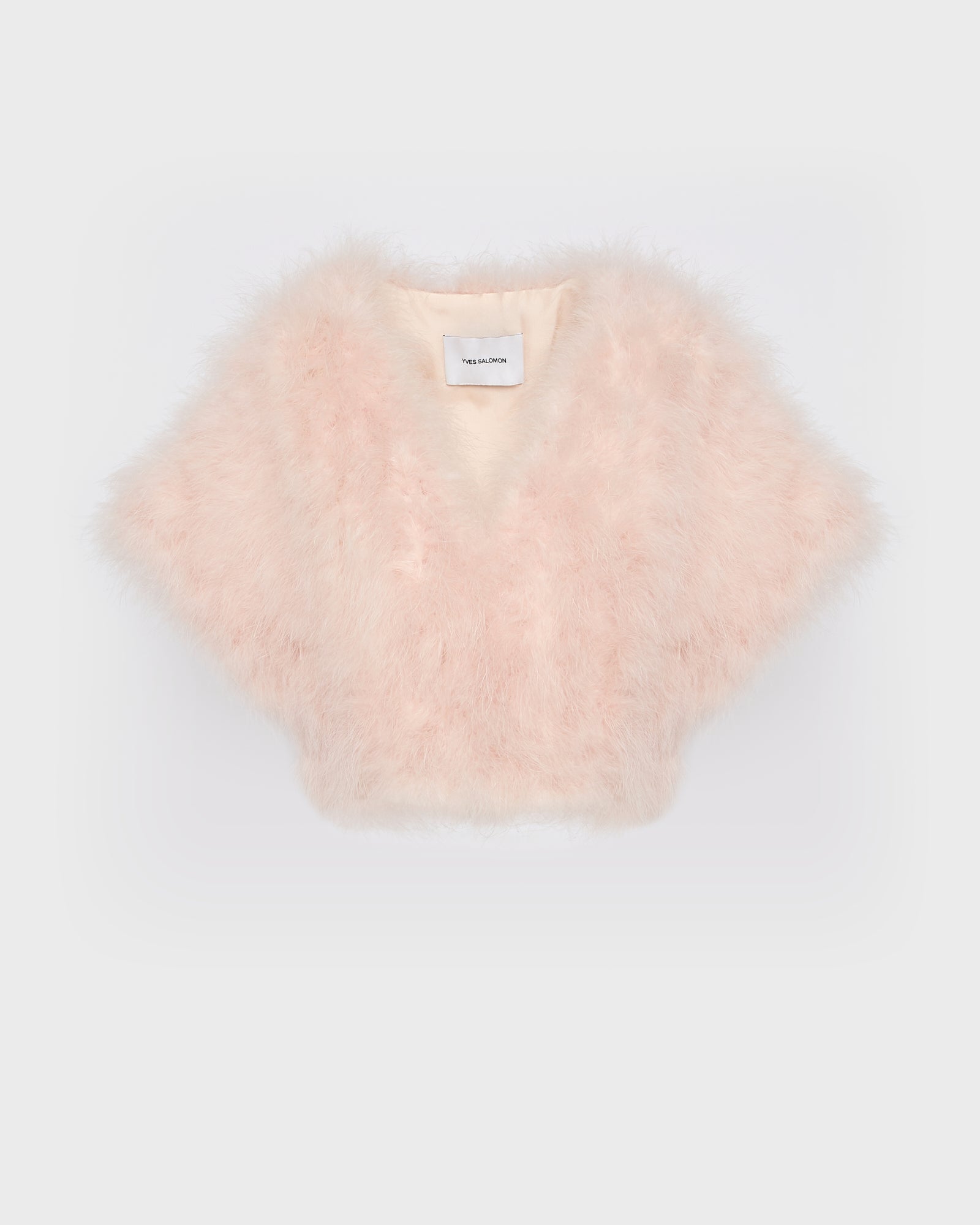 Cropped feather bolero -Yves Salomon - New spring summer collection