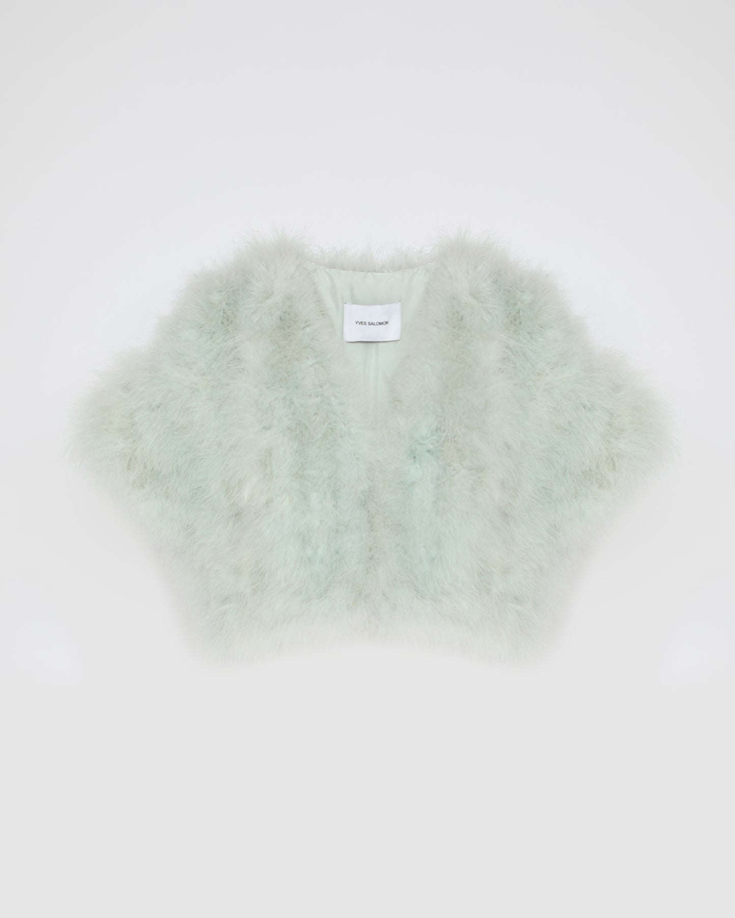 Cropped feather bolero