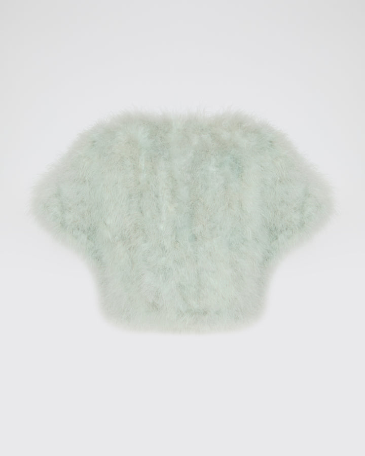 Cropped feather bolero