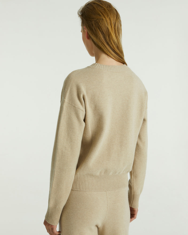 Merino knit jumper - beige