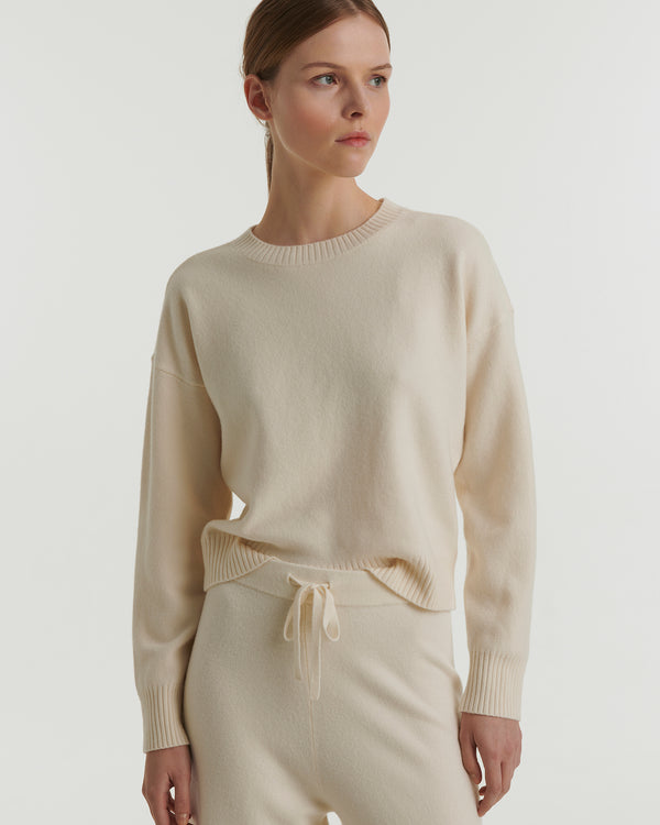 Merino knit jumper - white