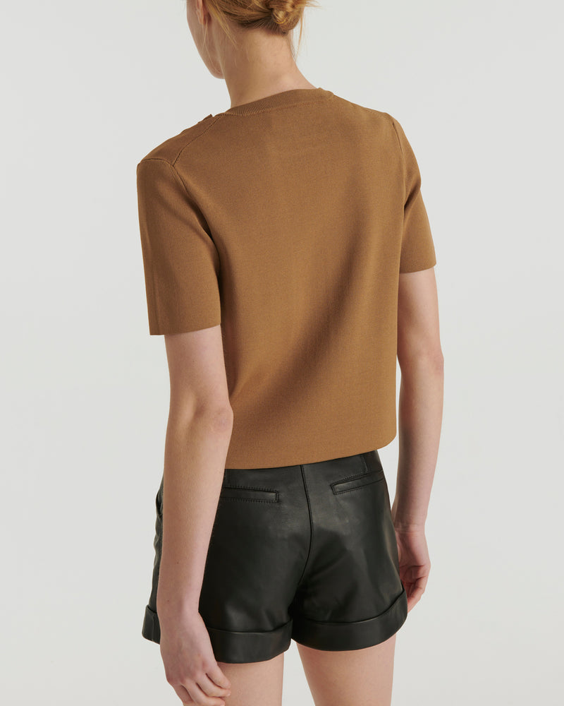 Knitted T-shirt - brown