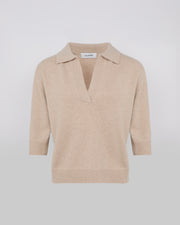 Knit polo shirt