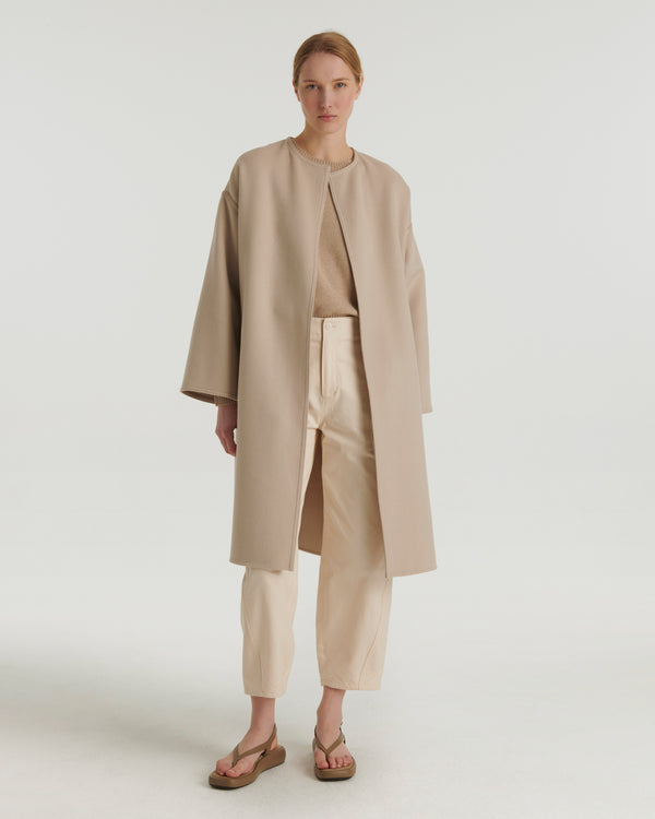 Double-sided cashmere oversized coat
