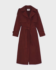 Technical fabric trench coat