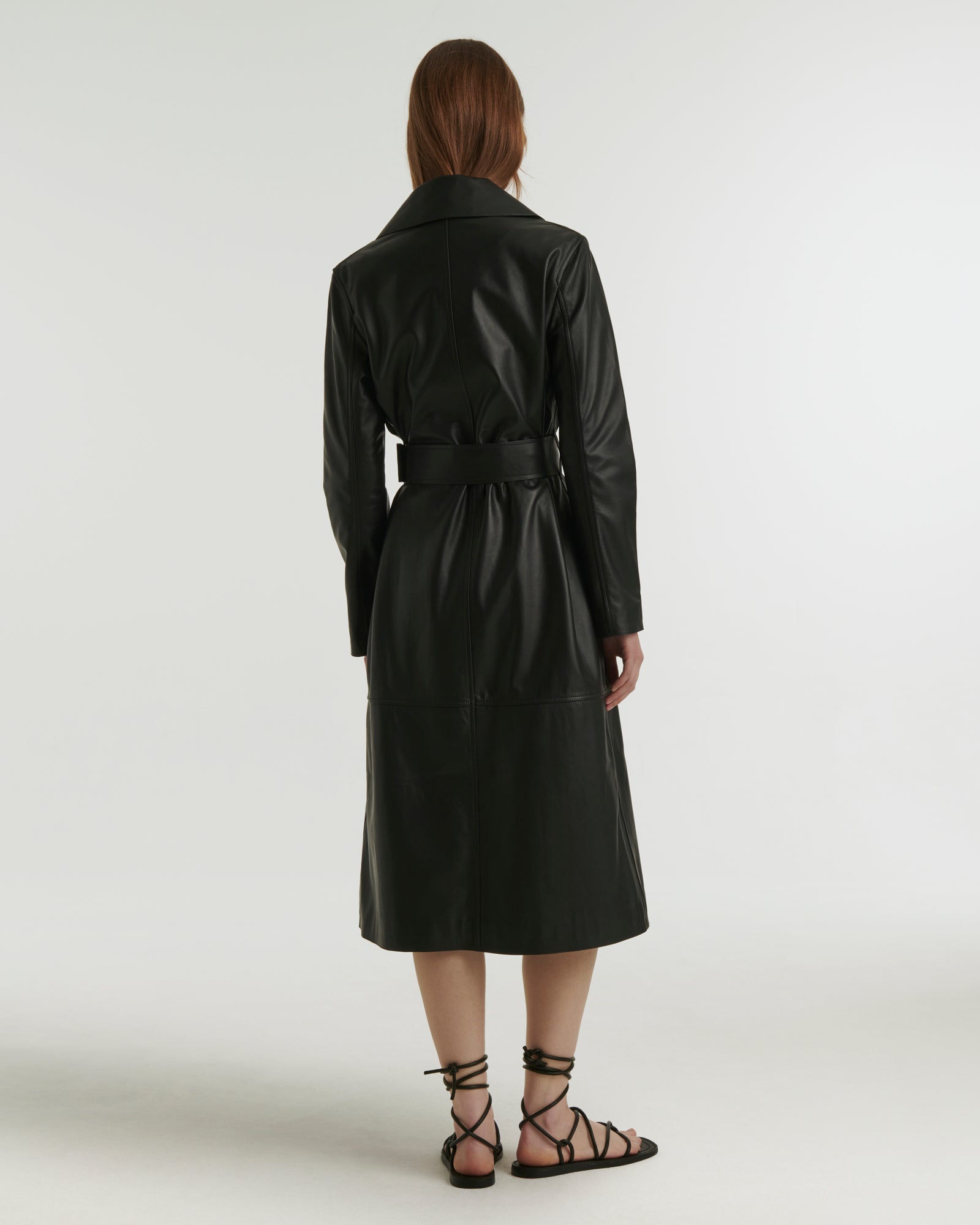 Summer sale -  Long lamb leather trench coat - Yves Salomon
