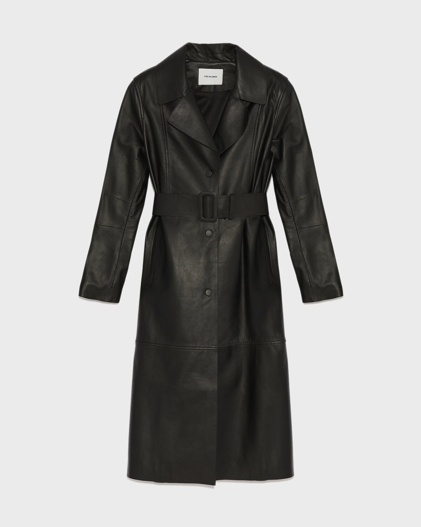 Summer sale -  Long lamb leather trench coat - Yves Salomon