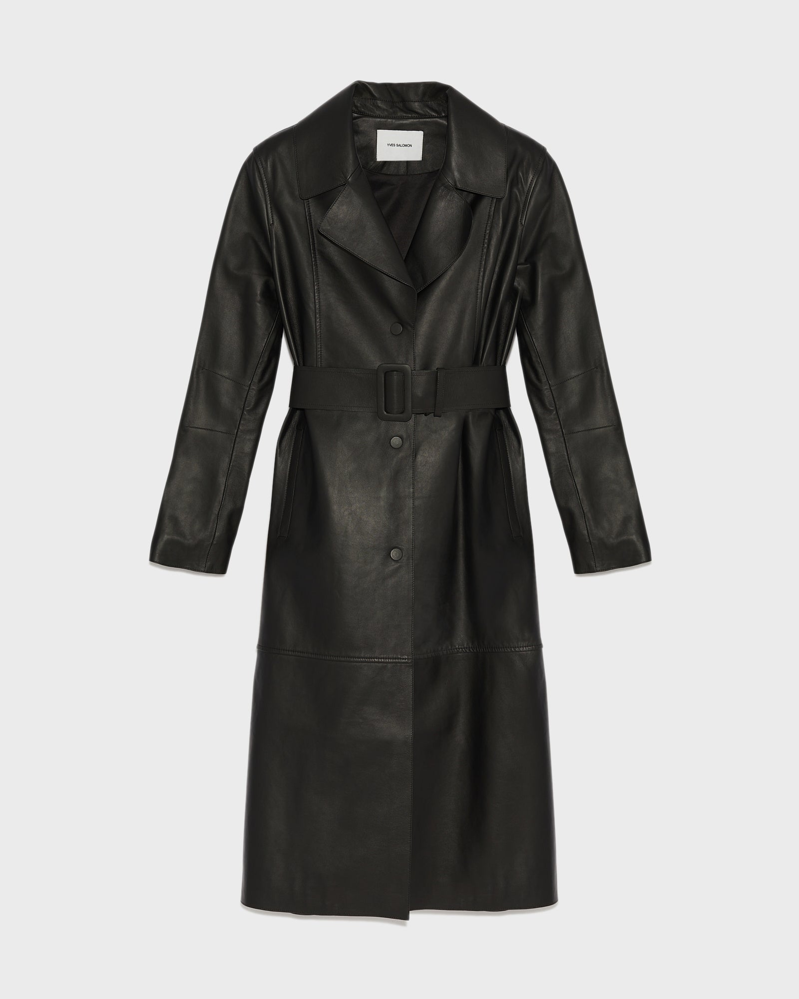 Summer sale -  Long lamb leather trench coat - Yves Salomon