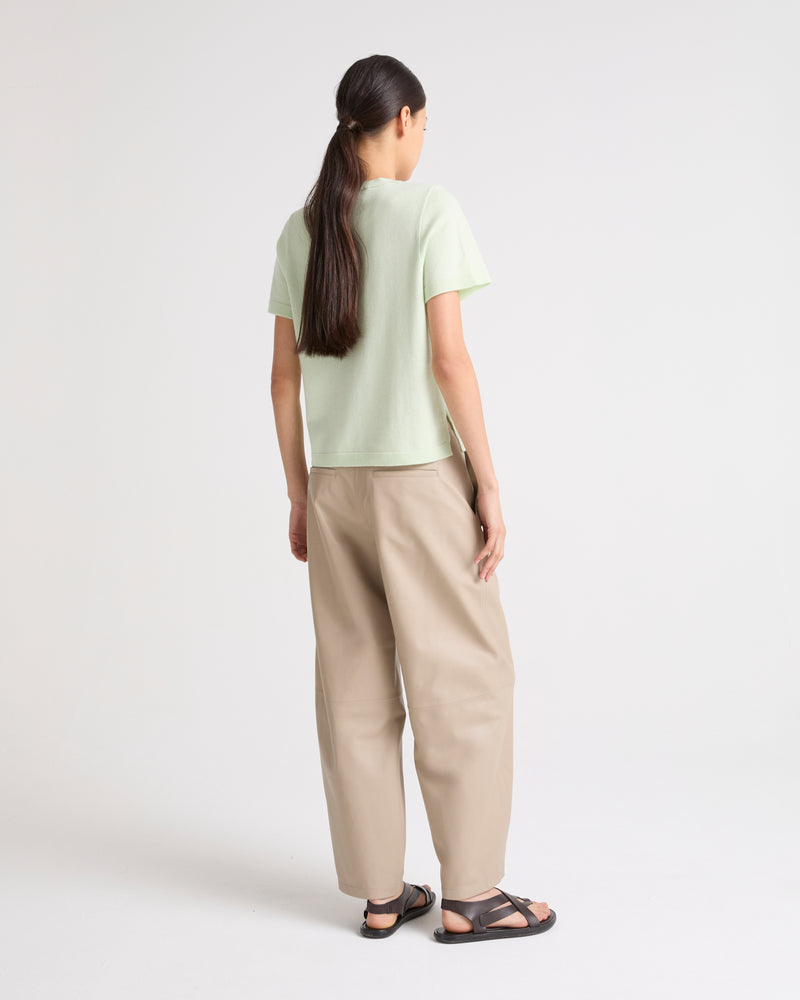 Lamb leather trousers