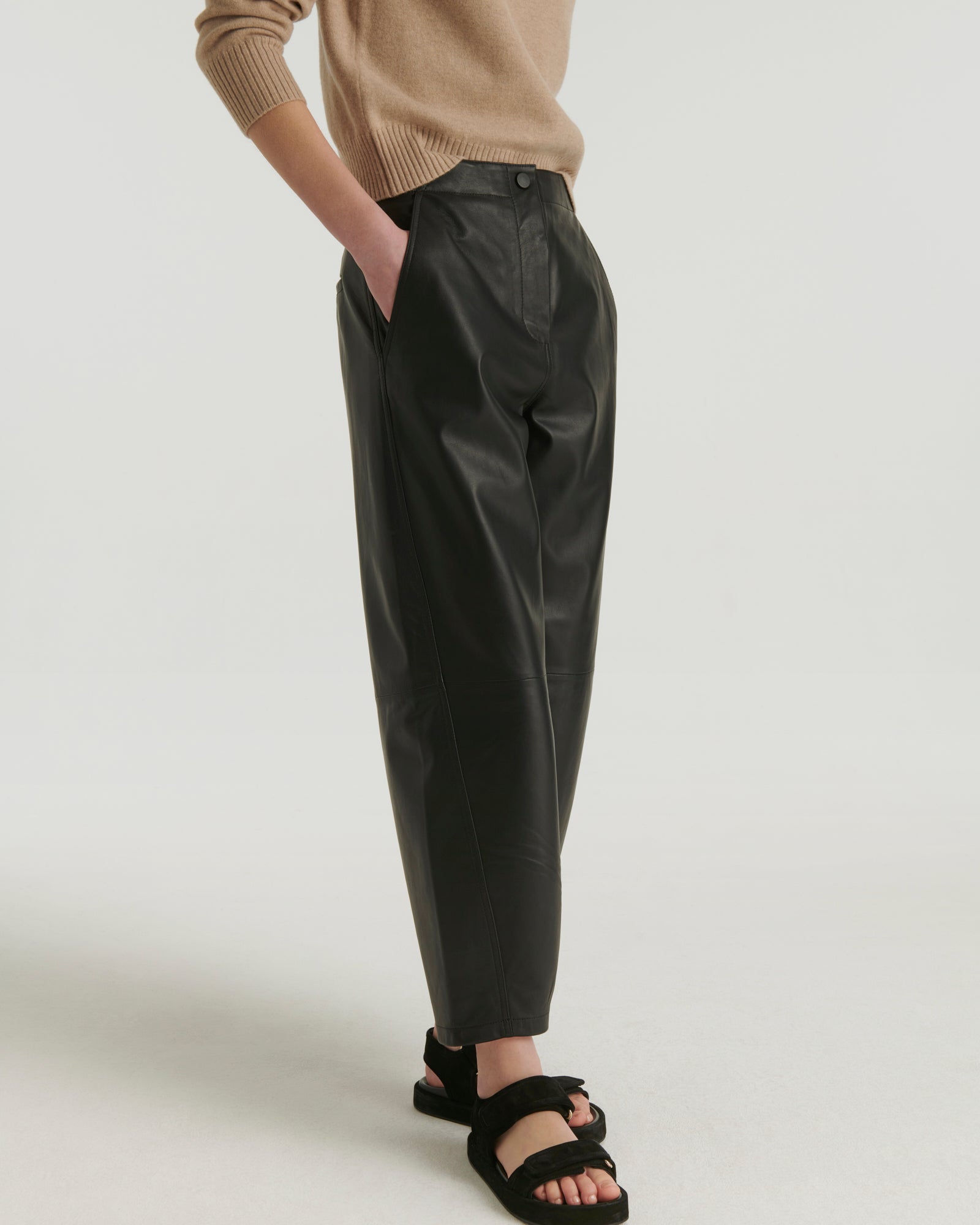 Summer sale -  Lamb leather trousers - Yves Salomon