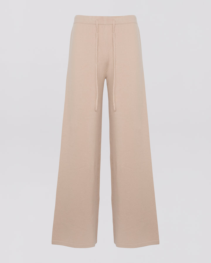 Merino knit wide leg trousers